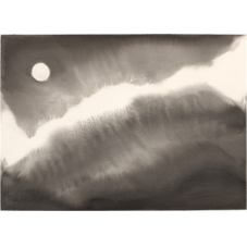 Ink Imperial painting, 'Moonlit Ridge I' by Barry Martin Andrews