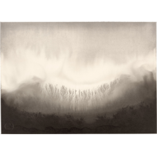Ink Imperial painting,'Snow On Pen y Fan, Corn Dhu' by Barry Martin Andrews