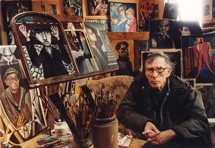 Peter Crosland in his studio